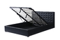 टुफ्टेड हेडबोर्ड सॉलिड वुड डबल बेड मॉडर्न स्टाइल डिजाइन सोफा कम फुल लाइन शेप