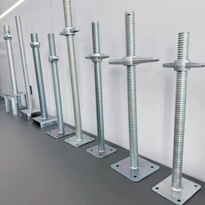 Hot Selling Stable Reinforcement Steel Jack Stand for Scaffolding Economical Base Jack Base High Ladder Scaffolding Parts