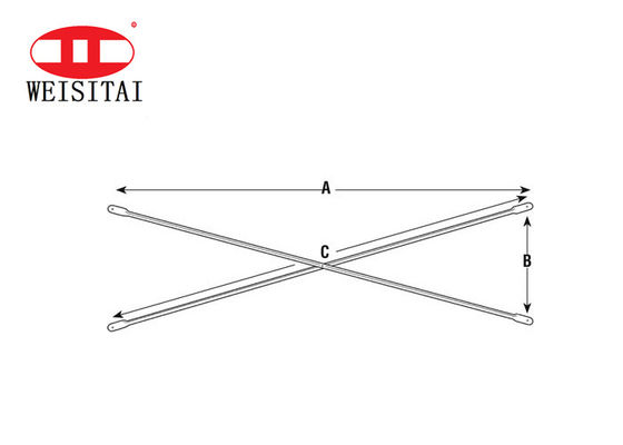 20 एमएम जस्ती स्टील फ्रेम मचान क्रॉस ब्रैकेट
